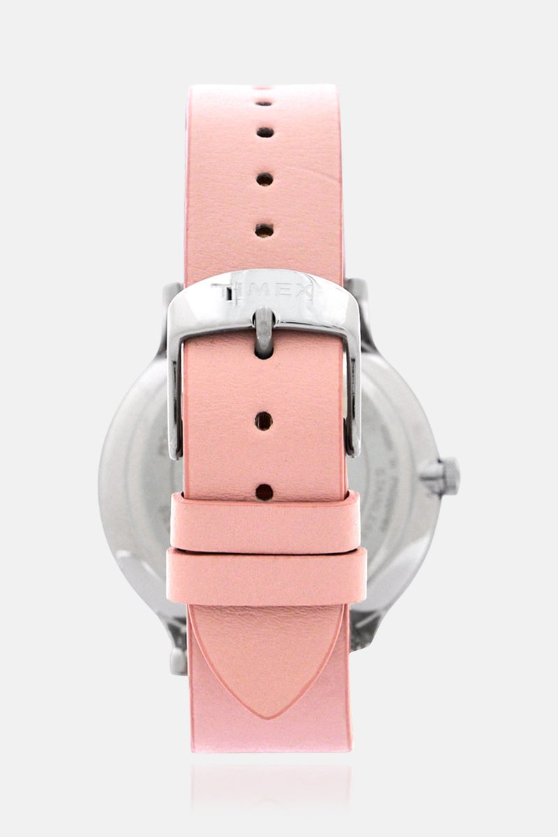 TIMEX Women TW2T47900 Quartz Leather Watch 38 mm, Pink - Image 4