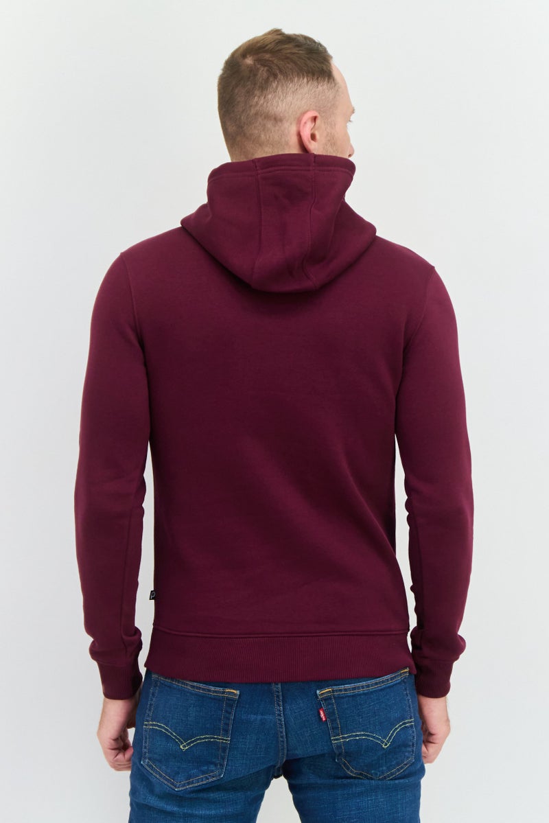 Penfield سويت شيرت بقلنسوة بأكمام طويلة للرجال بشعار العلامة التجارية، مارون - Image 4