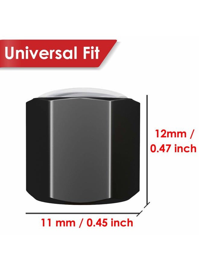 SAMIKIVA American Flag Tire Valve Stem Caps, USA with O Rubber Ring, Universal Stem Covers for Cars, SUVs, Bike, Bicycle, Trucks, Motorcycles, Airtight Heavy Duty (12 Pack) (Black USA (12 Pack)) - Image 3