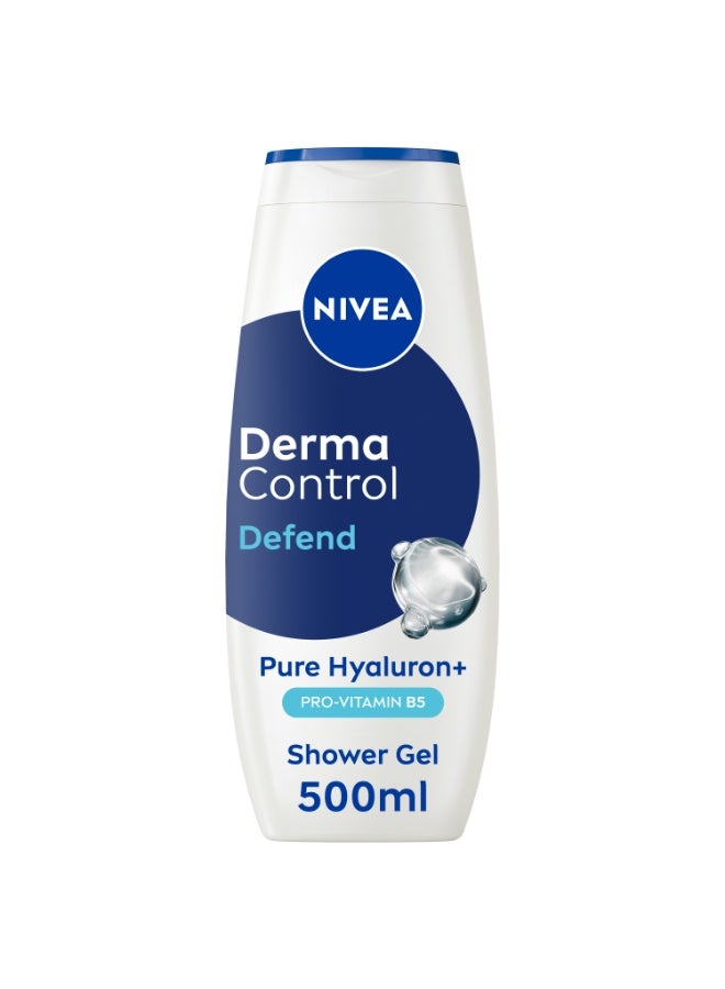 Nivea Derma Control Defend Extra Comfort Shower Gel With Pure Hyaluron And Pro-Vitamin B5
