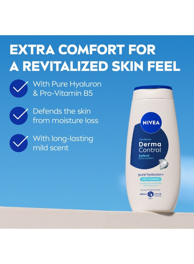 Nivea جل استحمام ديرما كنترول ديفند إكسترا كومفورت مع حمض الهيالورونيك النقي وفيتامين ب5 برو - Image 2