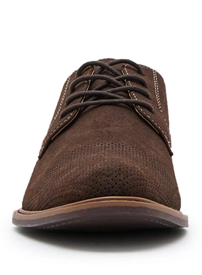 ستيف مادن Msaven Brown Sued Men's Lace-Up Shoes