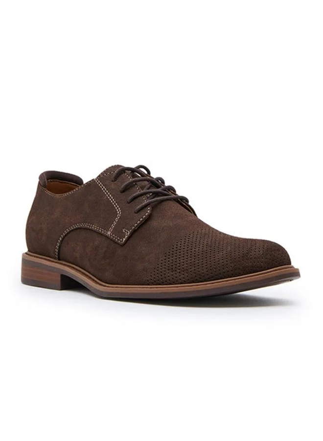 ستيف مادن Msaven Brown Sued Men's Lace-Up Shoes