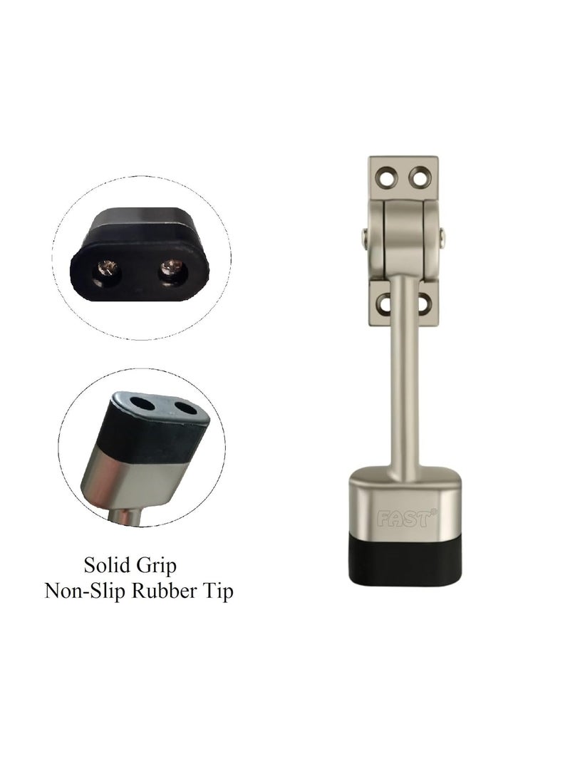 FAST FAST Silver Satin Finish 5 Inch Fully Heavy Body Powerful Working Door StopperDSZ01 SSF 2  - Image 4