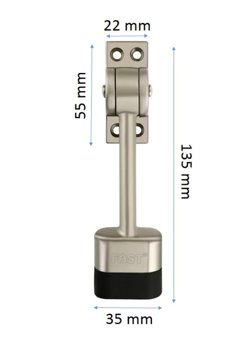 FAST FAST Silver Satin Finish 5 Inch Fully Heavy Body Powerful Working Door StopperDSZ01 SSF 2  - Image 3