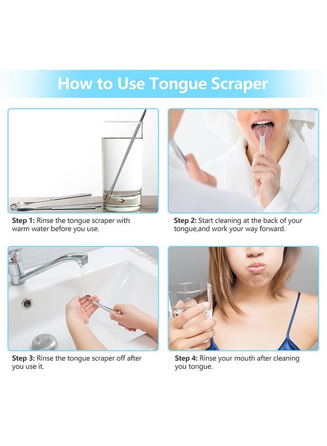 Tongue Scraper (Double-sided tongue scraper cleaner to remove bacteria and fight bad breath) - Image 4