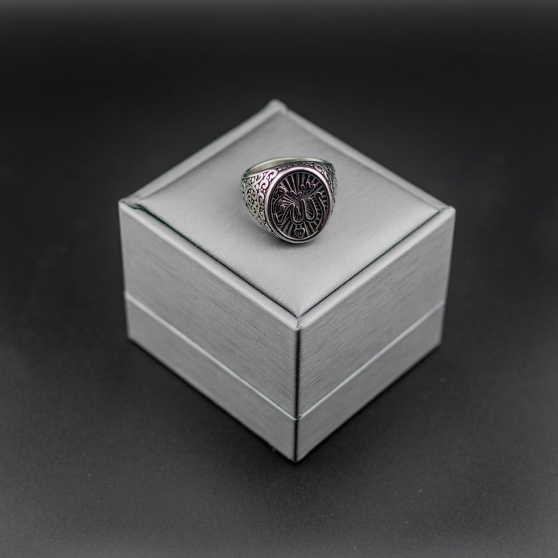 Silver Stainless Steel Ring For Him - Size 11 - Image 1