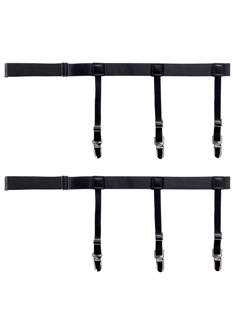 Mens Shirt Stays Shirt Holder Straps Non-slip Locking Clamps Clips - Image 2