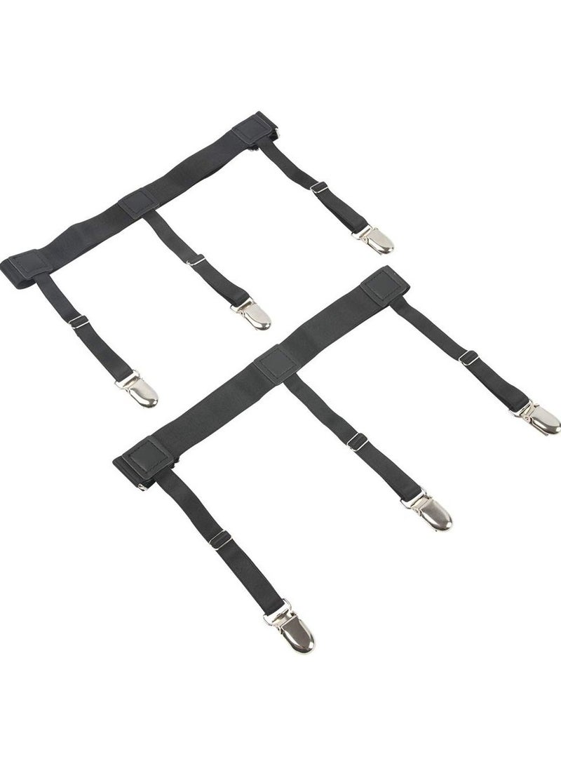 Mens Shirt Stays Shirt Holder Straps Non-slip Locking Clamps Clips - Image 4