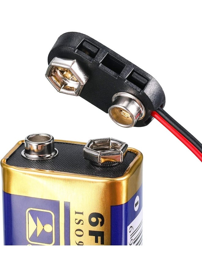 9V Battery Connector Clip With Lead Cord And Wires Holder Secure Power Transfer For Electronics For A Wide Range Of Electronic Projects, Experiments, And Diy Applications (2 Pcs)