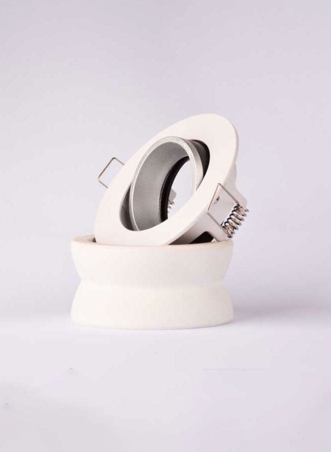 ٍSiera Light Circular frame spot light 7 cm aluminium white with matte grey reflection H-103 - Image 2