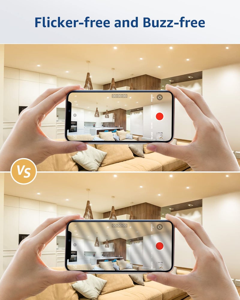 Lepro 2700K Soft Warm Light Non-Dimmable GU10 LED Light Bulbs, GU10 Bulb Replacement for Recessed Track Lights, 4W LED Bulbs with 100°Flood Beam for Kitchen, Range Hood, Living Room, Bedroom, 6 Pack - Image 5