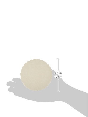 هوفماستر Hoffmaster 876082 لوحة الميزانية Coaster 4 "" قطر الحافة البيضاء الأسقلوب (حالة 1000) - Image 2