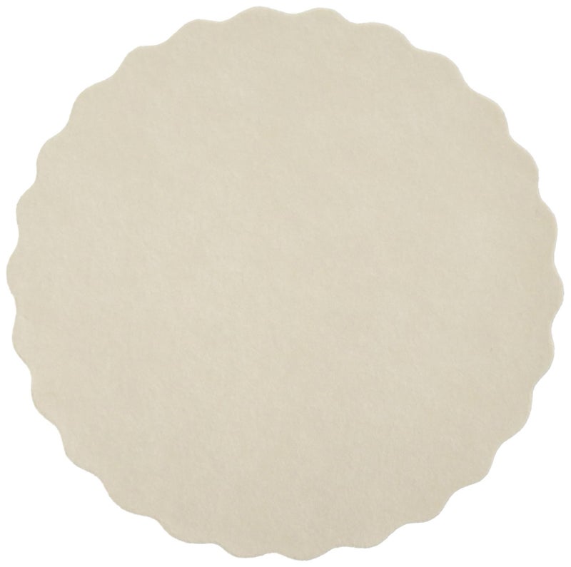 هوفماستر Hoffmaster 876082 لوحة الميزانية Coaster 4 "" قطر الحافة البيضاء الأسقلوب (حالة 1000) - Image 1