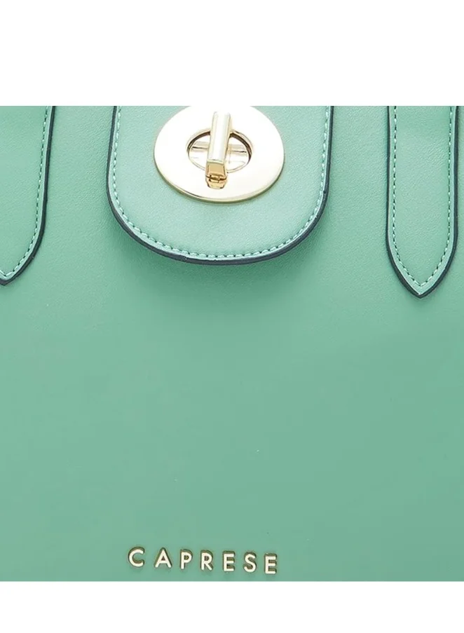 CAPRESE Caprese Sabrina Satchel, Medium- MINT | Solid Designed Shoulder Bag for Women with Adjustable/Detachable Sling Strap | Secure Front Lock | Perfect for Office & Daily Use