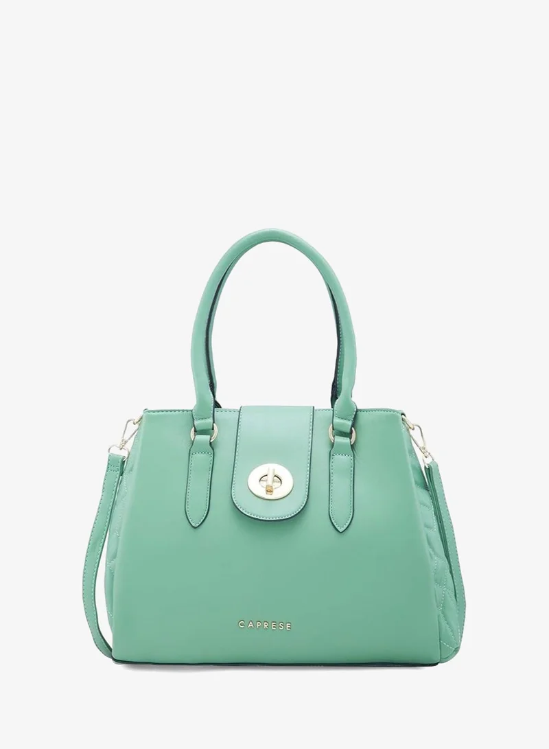CAPRESE Caprese Sabrina Satchel, Medium- MINT | Solid Designed Shoulder Bag for Women with Adjustable/Detachable Sling Strap | Secure Front Lock | Perfect for Office & Daily Use