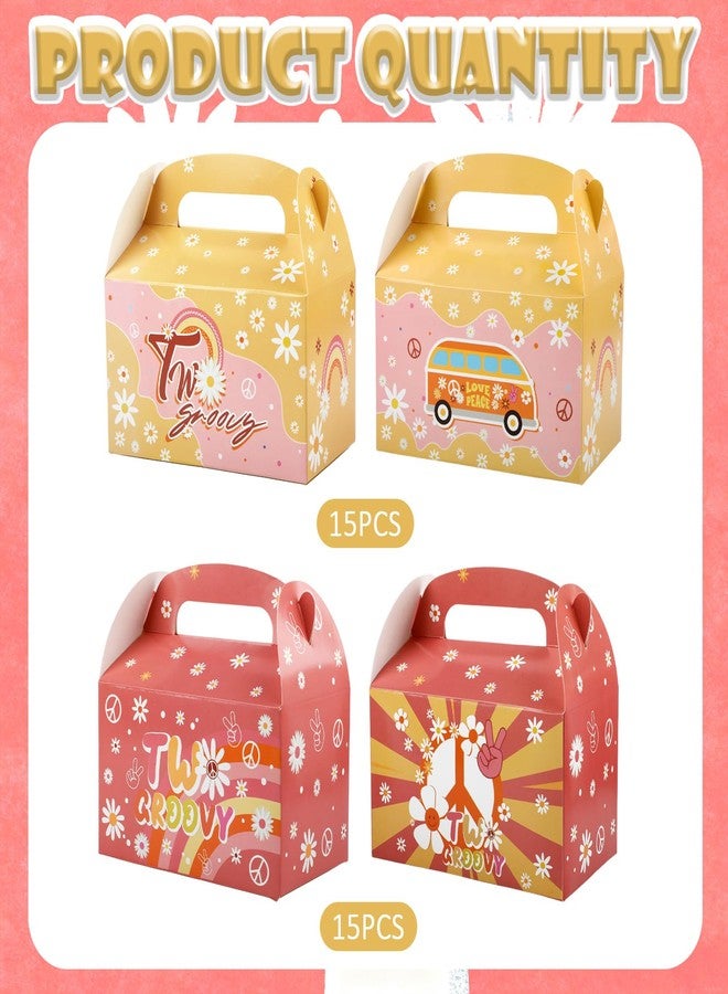 Sumalon 30 Pcs Party Favor Boxes With Handles, 6.3 Inch Foldable Paper Treat Boxes Candy Boxes, Gift Boxes Goodies Boxes for Birthday, Shower, Wedding, Party Supplies Decorations (Daisy - Image 3