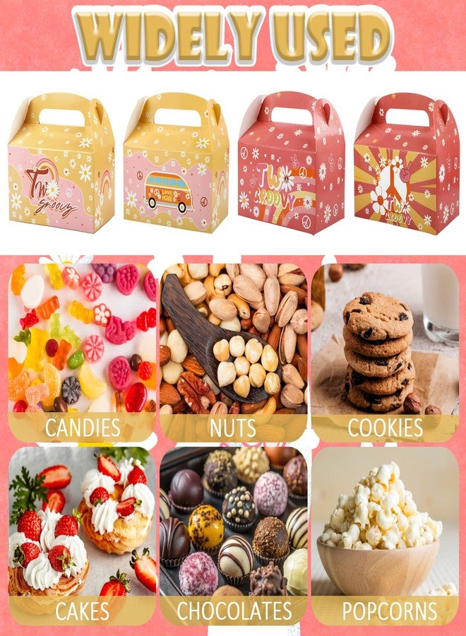 Sumalon 30 Pcs Party Favor Boxes With Handles, 6.3 Inch Foldable Paper Treat Boxes Candy Boxes, Gift Boxes Goodies Boxes for Birthday, Shower, Wedding, Party Supplies Decorations (Daisy - Image 5