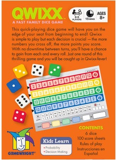 Gamewright Qwixx With 600 Replacement Score Pads  - Image 4