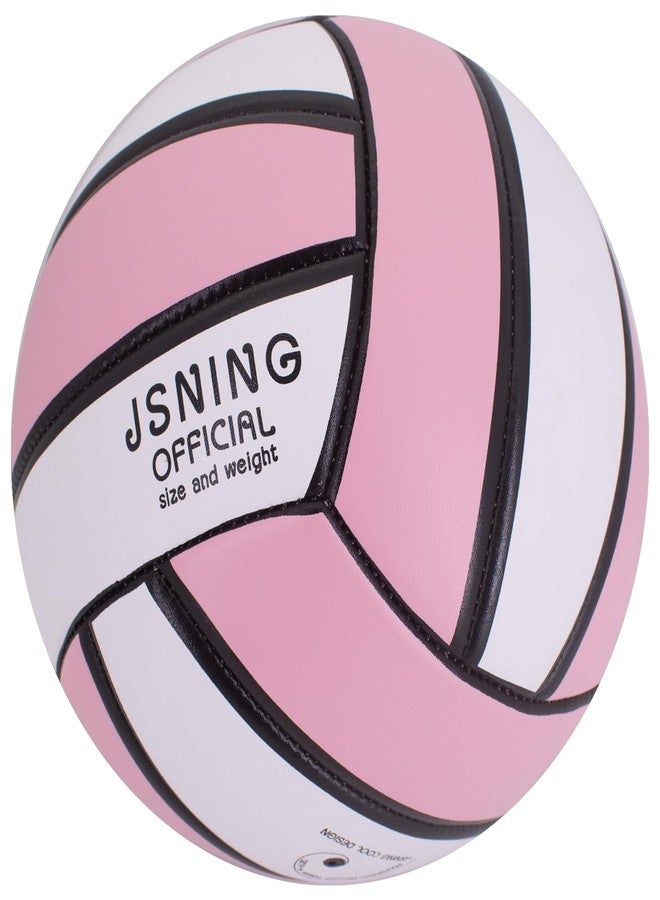 JSNING Pink Volleyball,Soft Touch,Volley lite for Outdoor Indoor Beach Game,Official Size 5,Classical Minimalist Design - Image 1