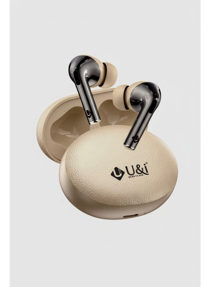 U&i سماعات أذن لاسلكية حقيقية (سلسلة أنيقة) - بلوتوث 5.4، 40 ساعة وقت تشغيل، تقنية ميكروفون رباعي للصوت عالي الدقة، باس عميق، تحكم باللمس الذكي وشحن سريع عبر Type-C للسير، الصالة الرياضية - Image 5