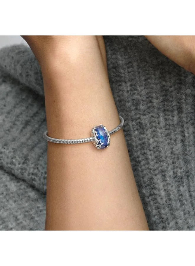 PANDORA Galaxy Blue & Star Murano Charm