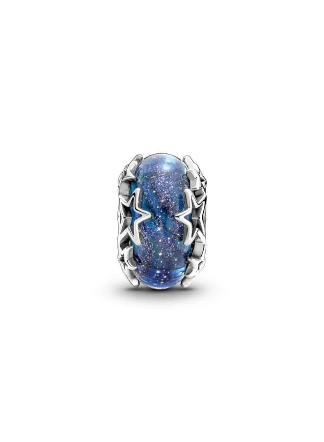 باندورا Galaxy Blue & Star Murano Charm