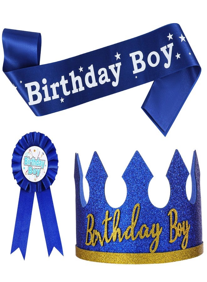 Hariendny Birthday Boy Crown Party Set Birthday Boy Hat King Crown Party Dress-Up Accessory Supplies for BirthdayParty Decoration - Image 1