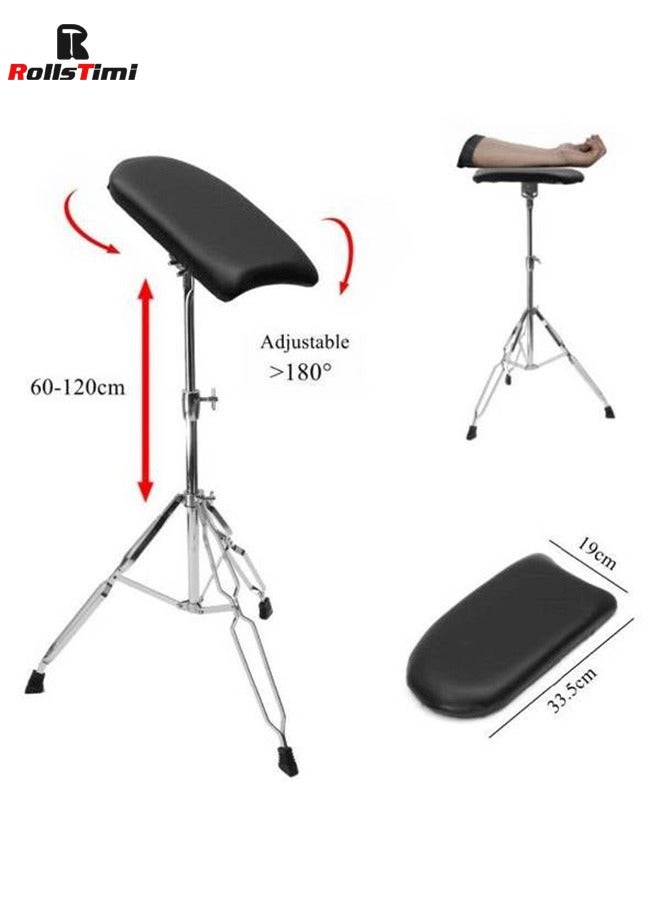 RollsTimi  Tattoo Shelf Bracket Rest Stand Silver/Black - Image 3