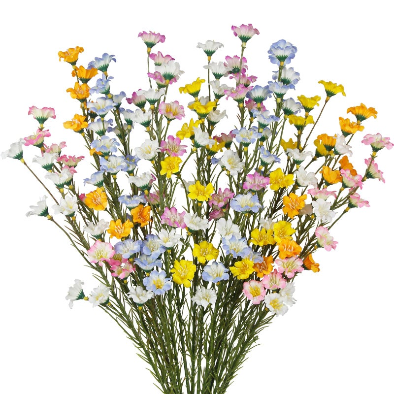 CITYES 16Pcs Artificial Wildflowers with Stems Bulk Silk Spring Flowers Floral Picks Multicolor Fake Forsythia Branches Faux Wildflowers Arrangements for Home Decor Indoor Outdoor Wedding Centerpieces - Image 1