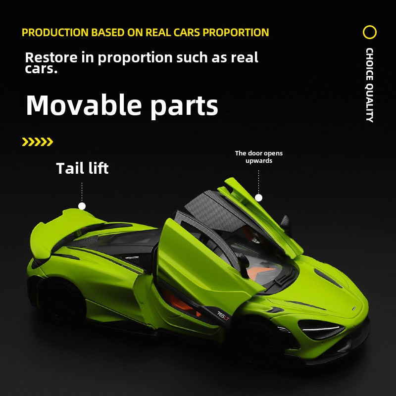 1:24 Scale Alloy McLaren 765LT Model Car Collectible Green - Image 4