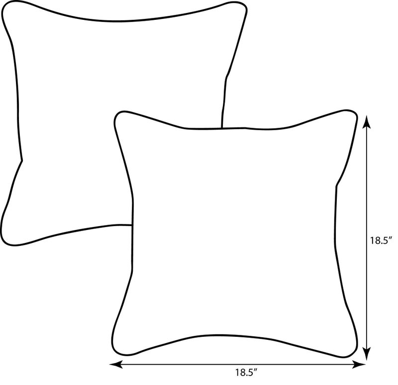 Pillow Perfect Outdoor/Indoor Herringbone Night Throw Pillows, 18.5" x 18.5", Black, 2 Pack - Image 3