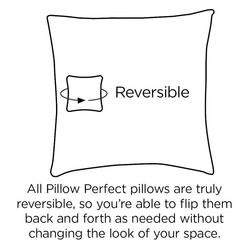 Pillow Perfect Outdoor/Indoor Herringbone Night Throw Pillows, 18.5" x 18.5", Black, 2 Pack - Image 2
