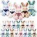 Poen 20 Pcs Easter Bunny Stuffed Animal Bulk 14 Inches Cute Rabbits Plush Toys Easter Bunny Gift in 5 Colors Basket Filled Stuffers for Boys Girls Birthday Party Decor - Image 2
