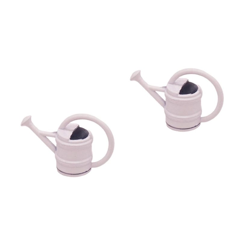 2 Pcs Mini Watering Can For Dollhouse Miniature Garden And Indoor Plant Decor - Image 2