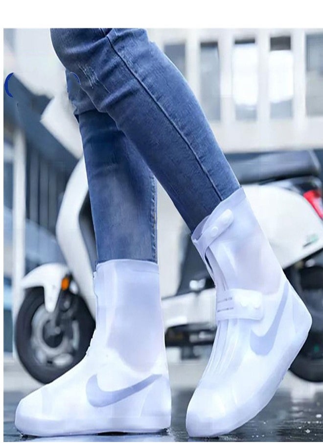 Loquat - Children's Mid Tube Rain Boots Cover White - Image 1