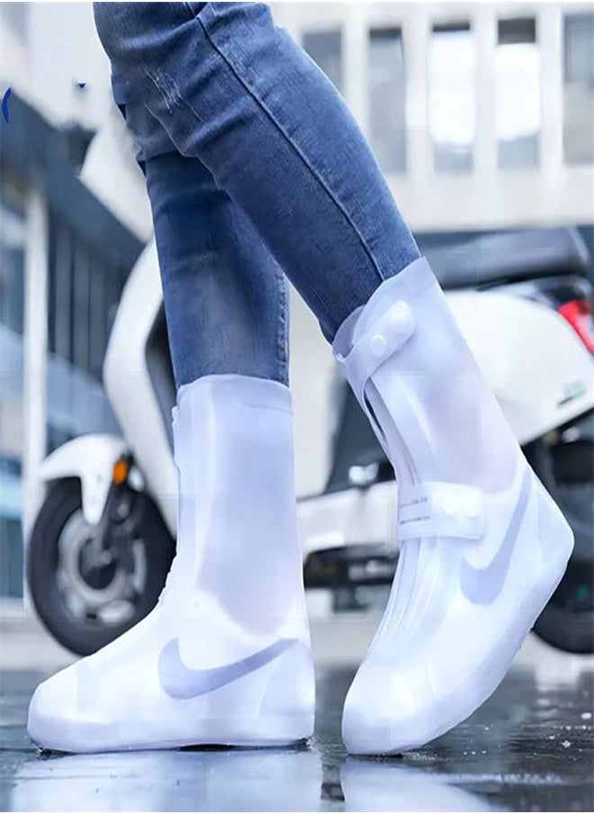 Loquat - Children's Mid Tube Rain Boots Cover White - Image 1