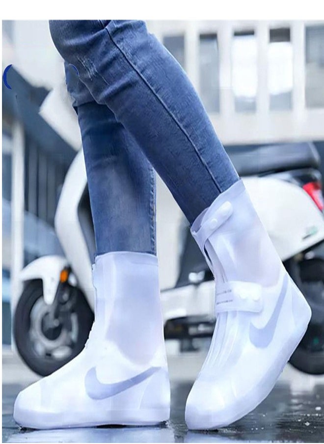 Loquat - Children's Mid Tube Rain Boots Cover White - Image 1
