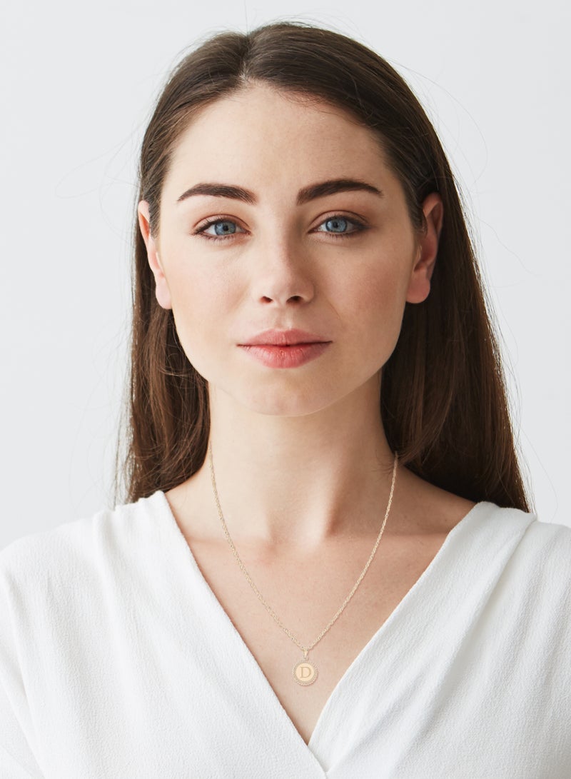 بفلح للمجوهرات قلادة من الذهب عيار 18 قيراط على شكل حرف D - Image 5