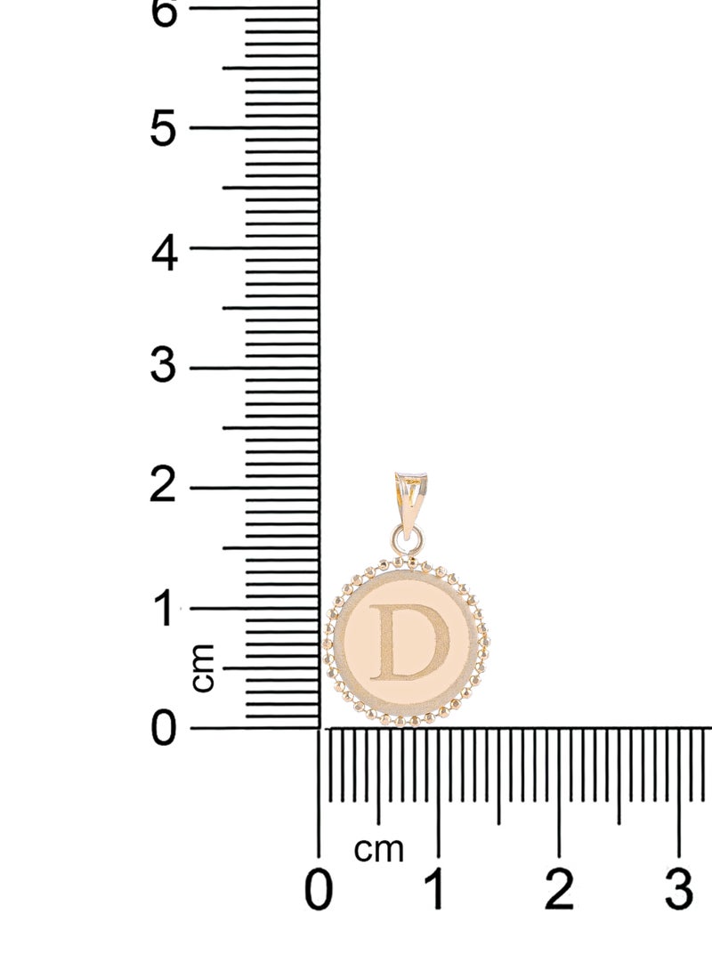 بفلح للمجوهرات قلادة من الذهب عيار 18 قيراط على شكل حرف D - Image 3