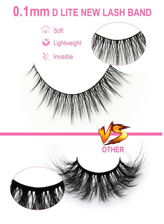 EMEDA False Eyelashes Natural Look 10mm Short Very Small False Lashes Wispy with 0.10mm Thin Band Every Day Naturales Fake Eye Lash Strips 10 Pairs Pack by EMEDA (FR105) - Image 3