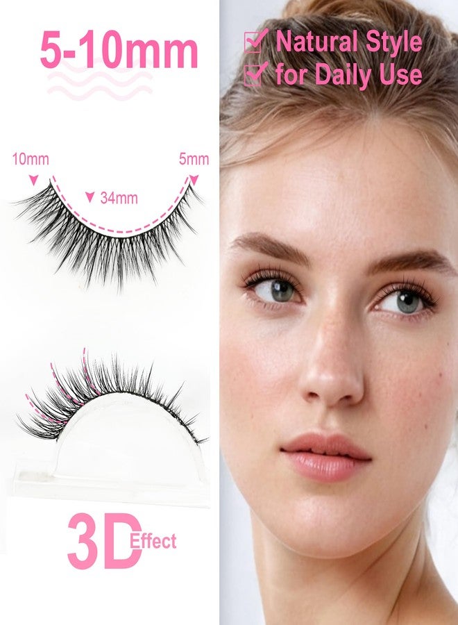 EMEDA False Eyelashes Natural Look 10mm Short Very Small False Lashes Wispy with 0.10mm Thin Band Every Day Naturales Fake Eye Lash Strips 10 Pairs Pack by EMEDA (FR105) - Image 2