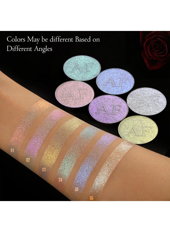 BEUSELF Highlighter Makeup Contour Palette, Gold Silver Duochrome Iluminadores De Maquillaje Metallic Cheek Highlighter Luminizer, Lightweight Shimmer Smooth Baked Powder Sparkly Glow Highlighting, Vegan #03  - Image 4
