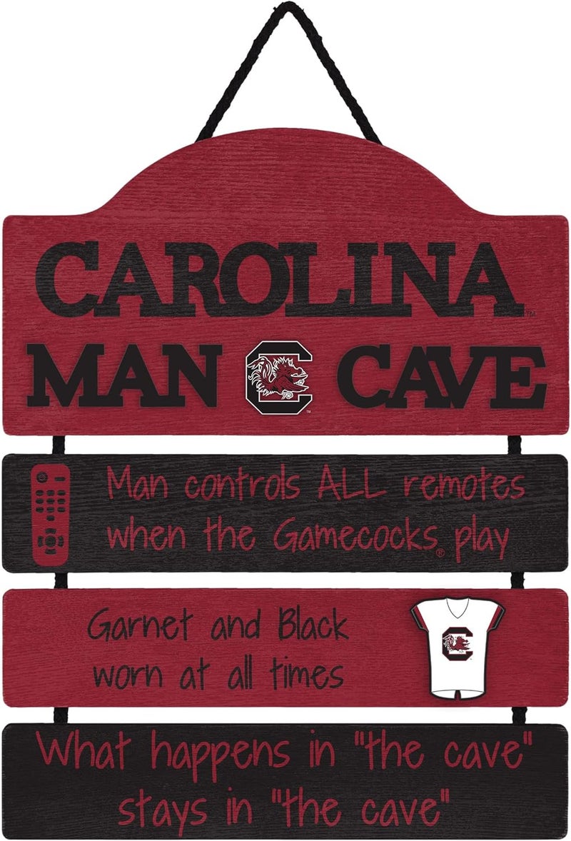FOCO NCAA Team Logo Mancave Man Cave Hanging Wall Sign - Image 1