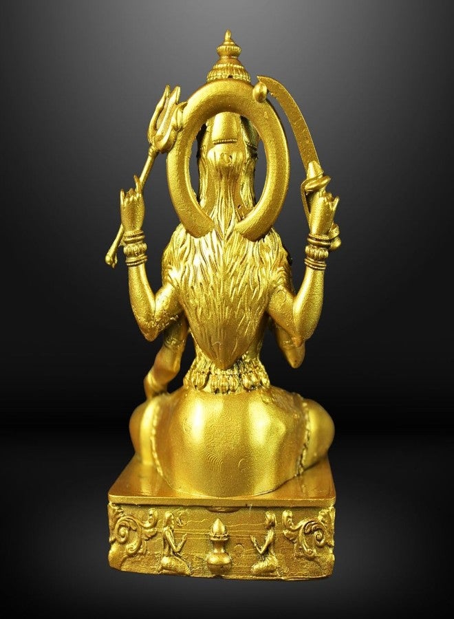 NEEANN Santoshi Maa Murti for Home Temple | 4.5 Inch Polystone Idol | Devi Statue for Pooja, Mandir, Home Decor | Brass Colour, Antique Silver & White Colour (Brass Color) - Image 5