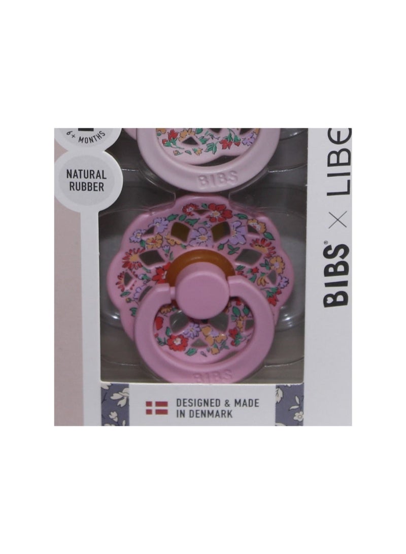 BIBS x Liberty Pacifier Boheme 2 Pack Oscar Meadow Latex Size 2 Blossom Mix - Image 3