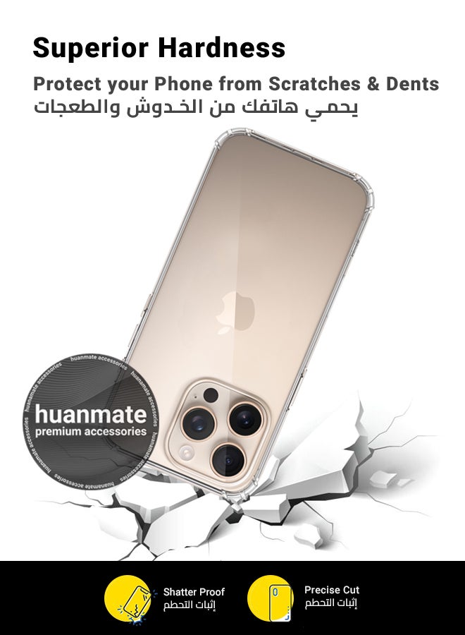 huanmate Apple iPhone 16 Pro Shock Proof Case Ultra Clear Durable Silicone Back Cover Scratch Dust Smudge Protection Accurate Cutouts Everyday Use Home Outdoor Protection - Image 4