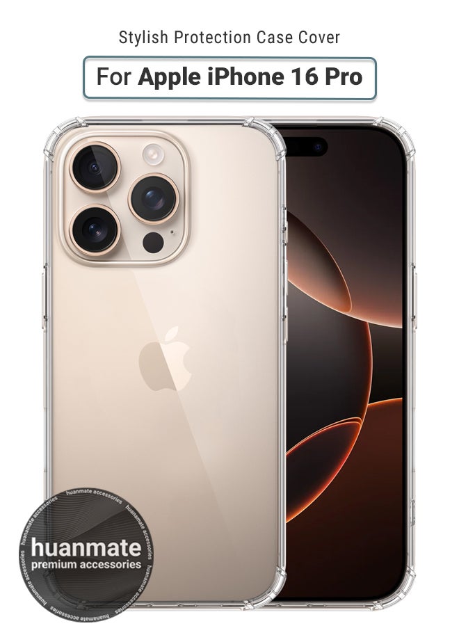 huanmate Apple iPhone 16 Pro Shock Proof Case Ultra Clear Durable Silicone Back Cover Scratch Dust Smudge Protection Accurate Cutouts Everyday Use Home Outdoor Protection - Image 1