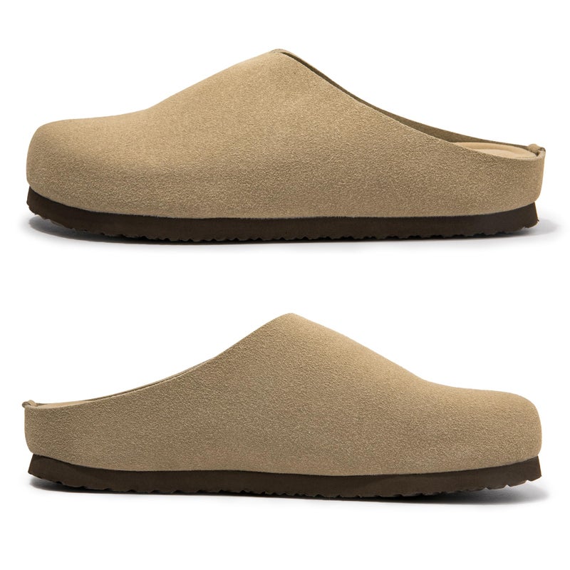 Vayfio Women's Solid Color Clog Slip-On Shoes - Classic Minimalist Mules, Comfortable All-Day Wear for Indoor & Outdoor Khaki 08 - Image 3
