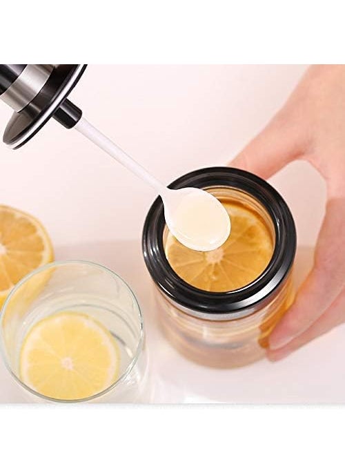 Meetzone Meetzone Premium Kitchen High Borosilicate Glass Spice Box Jar With Spoon And Lid Design Combo 250 Ml Multicolor  - Image 5
